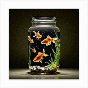 Goldfish In A Jar 4 Canvas Print