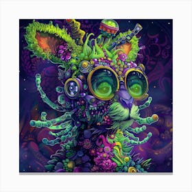 Psychedelic Rabbit Canvas Print