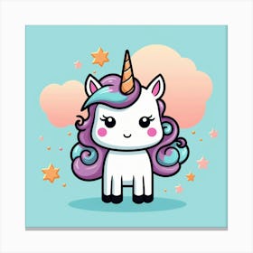 Cute Unicorn 521 Canvas Print