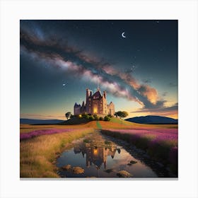 Castle At Night Canvas Print