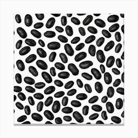 Black Beans Seamless Pattern Canvas Print