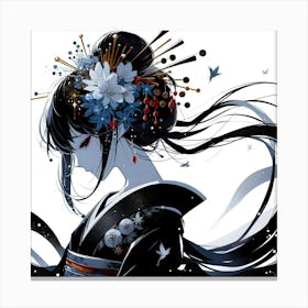 Creativel Geisha Illustration 102 Canvas Print