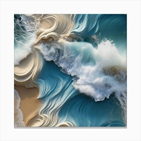 Waves In The Sand Canvas Print