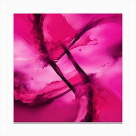 Abstract Minimalist Painting That Represents Duality, Mix Between Watercolor And Oil Paint, In Shade (26) Canvas Print