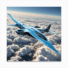 Futuristic High Altitude Spy Plane Cubism Style Canvas Print