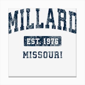 Millard Missouri Mo Vintage Athletic Sports Design Canvas Print