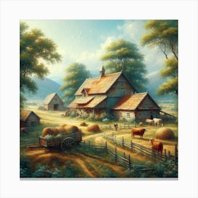 Farm Scene Canvas Print