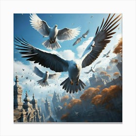 Eagles In Flight Canvas Print