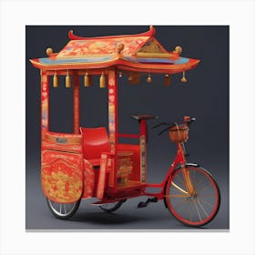 CHINESE ANTIQUE RICKSHAW Canvas Print