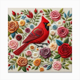 Cardinal Rose Canvas Print