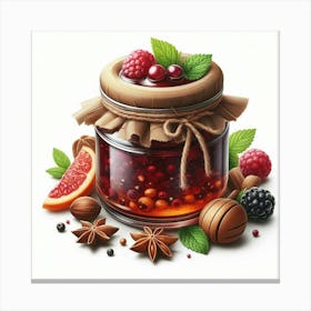 Jar With Jam 3 Canvas Print