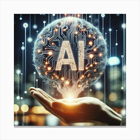 Ai In Hand Canvas Print