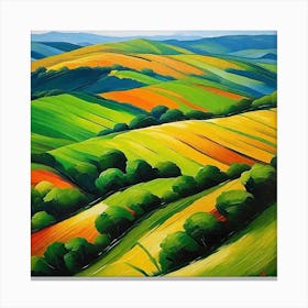 Scotland Landscape Painting Canvas Print