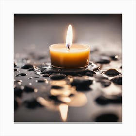 Candle On Water Canvas Print