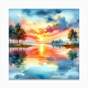 Sunset Painting 5 Canvas Print