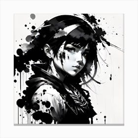 Splatter Girl 1 Canvas Print