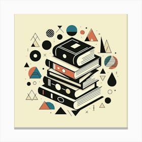 Books Design Collection Cartoon Reading Book Book Collection (30) Canvas Print