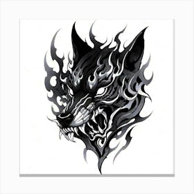 Wolf Tattoo Design 2 Canvas Print