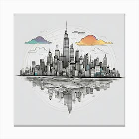 New York City Skyline 98 Canvas Print