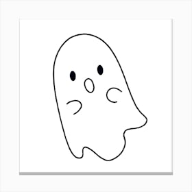 Ghost Drawing Canvas Print