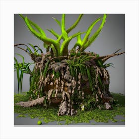 Moss And Plants Canvas Print