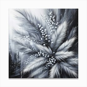 Monochrome Flora: An Abstract Perspective Canvas Print