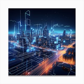 Futuristic Cityscape 7 Canvas Print