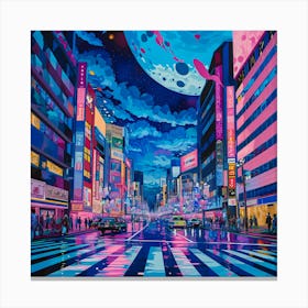 Night In Tokyo 1 Canvas Print