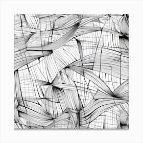 Sketch In Black And White Line Art 7 Canvas Print