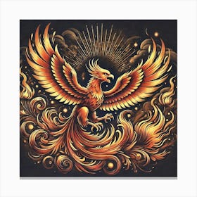 Tattoo Phoenix 4 Canvas Print