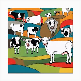 Some Cows Canvas Print