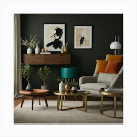 Modern Living Room 10 Canvas Print