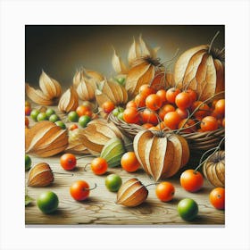 Scandinavian Art, Physalis berries 2 Canvas Print