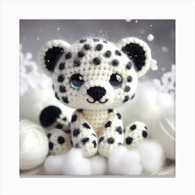 Amigurumi, Snow Leopard 2 Canvas Print