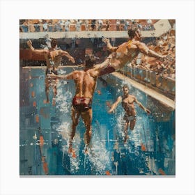 'Swimming' 1 Canvas Print