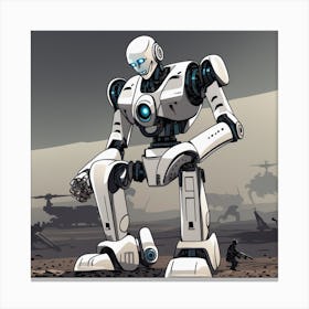 Robot Ai At War (21) Canvas Print