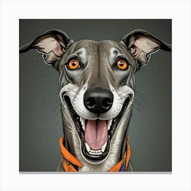 Greyhound Dog Portrait 1 Canvas Print