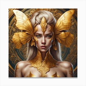 Golden Butterfly Canvas Print