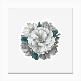 White Flowers Canvas Print