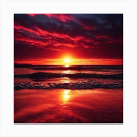 Sunset Over The Ocean 83 Canvas Print