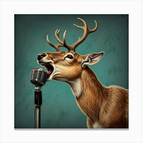 Deer Singing Canvas Print