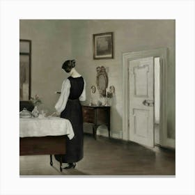 Woman In A Room Canvas Print