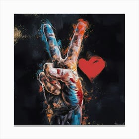 A Captivating And Expressive Painting Of A Hand Canvas Print