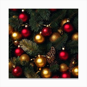 Christmas Tree Ornaments Canvas Print