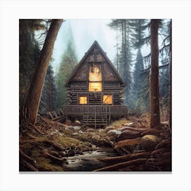 Cabin In The Woods Canvas Print