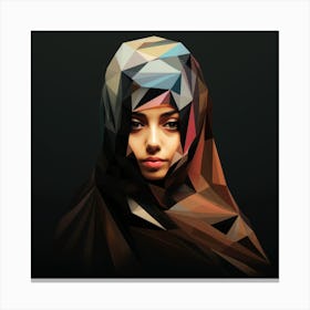 Abstract Geometric Saudi Woman 04 Canvas Print