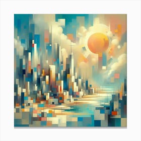 Abstract Cityscape Canvas Print