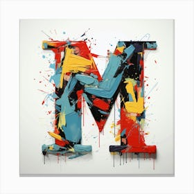 Letter M 2 Canvas Print