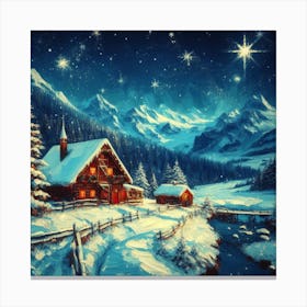 Christmas In The Mountains Canvas Print