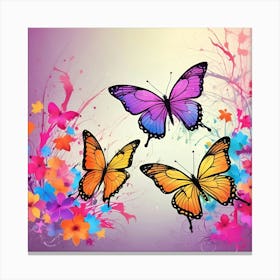 Colorful Butterflies 116 Canvas Print